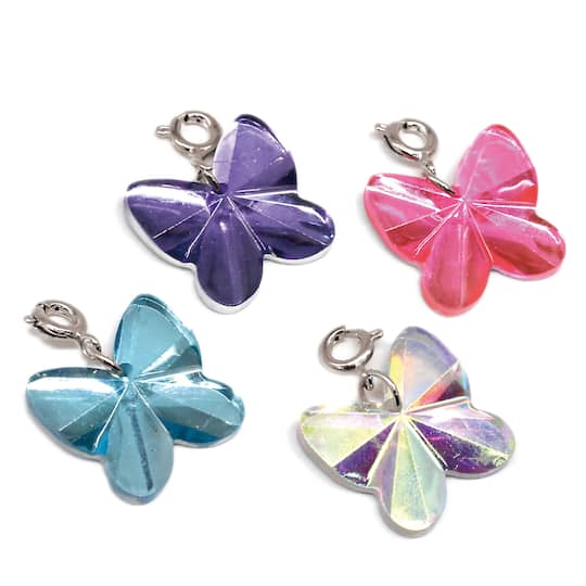 12 Packs: 4 ct. (48 total) Butterfly Charms by Creatology&#x2122;